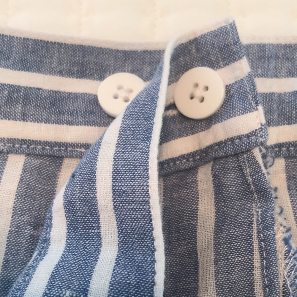 Chaps Blue and White Striped Midi Skirt - Picture 7 of 11